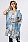 MULTI-TONE PATTERN CHIFFON KIMONO