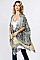 MULTI-TONE PATTERN CHIFFON KIMONO