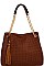 TRENDY SMOOTH TEXTURED TASSELED MESH HOBO BAG JYL-0043