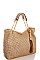 TRENDY SMOOTH TEXTURED TASSELED MESH HOBO BAG JYL-0043