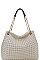 TRENDY SMOOTH TEXTURED TASSELED MESH HOBO BAG JYL-0043