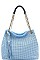 TRENDY SMOOTH TEXTURED TASSELED MESH HOBO BAG JYL-0043