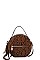 PYTHON PATTERN CIRCLE SHOULDER BAG WITH LONG STRAP