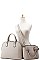 2IN1 DESIGNER CHIC DOMED SMOOTH SATCHEL SET WITH LONG STRAP JYL-1238
