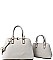 MODERN TRENDY CHIC 2in1 DOMED SATCHEL SET JYL-1256