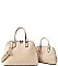 MODERN TRENDY CHIC 2in1 DOMED SATCHEL SET JYL-1256