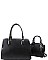 STYLISH SMOOTH TEXTURED 2in1 SATCHEL SET JYL-1263