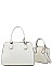 STYLISH SMOOTH TEXTURED 2in1 SATCHEL SET JYL-1263