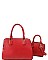 STYLISH SMOOTH TEXTURED 2in1 SATCHEL SET JYL-1263