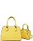 STYLISH SMOOTH TEXTURED 2in1 SATCHEL SET JYL-1263