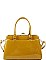 DESIGNER FASHION GLOSSY PU LEATHER SATCHEL JYL-1341