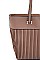 3 IN 1 TRENDY TOTE WITH MINI BAG AND CLUTCH SET