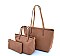 3 IN 1 TRENDY TOTE WITH MINI BAG AND CLUTCH SET