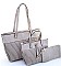 3 IN 1 TRENDY TOTE WITH MINI BAG AND CLUTCH SET