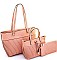 3 IN 1 TRENDY TOTE WITH MINI BAG AND CLUTCH SET