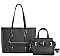 3 IN 1 TRENDY PLAIN HANDLE TOTE BAG CLUTCH SET