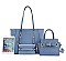 3 IN 1 TRENDY PLAIN HANDLE TOTE BAG CLUTCH SET