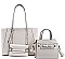 3 IN 1 TRENDY PLAIN HANDLE TOTE BAG CLUTCH SET
