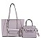 3 IN 1 TRENDY PLAIN HANDLE TOTE BAG CLUTCH SET
