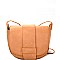 L0101-LP Simple Flap Saddle Bag Cross Body