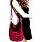 L0130-LP Embossed Velvet Covertible Backpack Hobo