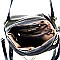 Genuine Leather Zipper Accented Hobo