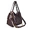 Genuine Leather Zipper Accented Hobo