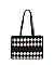 Mesh Check Printed Tote Bag