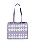 Mesh Check Printed Tote Bag