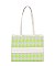 Mesh Check Printed Tote Bag