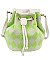 Mesh Check Printed Drawstring Bucket Crossbody Bag