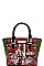 NICOLE LEE COLORFUL SATCHEL BAG WITH LONG STRAP