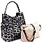 Classy Leopard Print Laser-cut 2 in 1 Hobo Bag MH-LB105P