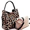 Classy Leopard Print Laser-cut 2 in 1 Hobo Bag MH-LB105P