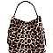 Classy Leopard Print Laser-cut 2 in 1 Hobo Bag MH-LB105P