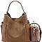 Fashionable Perforated 2 in 1 Side Pocket Hobo MH-LBB105