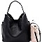 Fashionable Perforated 2 in 1 Side Pocket Hobo MH-LBB105