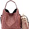 Fashionable Perforated 2 in 1 Side Pocket Hobo MH-LBB105