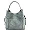 Fashionable Perforated 2 in 1 Side Pocket Hobo MH-LBB105