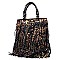 Leopard Print Fringe Tote