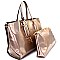 LD065-LP Classy 2 in 1 Patent Oversized 2 Way Tote