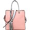 LD127-LP Tassel Accent 2 Tone Tall Tote