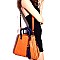 LD1361W-LP Tassel Accent Two-Tone Satchel Wallet SET