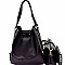 Zipper Accent 3 in 1 Hobo Wallet SET  MH-LD1441W