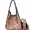 Zipper Accent 3 in 1 Hobo Wallet SET  MH-LD1441W