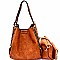 Zipper Accent 3 in 1 Hobo Wallet SET  MH-LD1441W