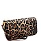 Double Zip-Around Leopard Print Wristlet Wallet