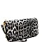 Double Zip-Around Leopard Print Wristlet Wallet