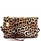 3-Compartment Leopard Print Push-Lock Cross Body