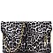Large Leopard Print Envelope Clutch Shoulder Bag